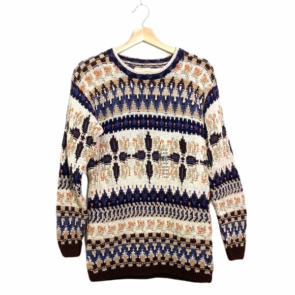 Nwt Southwestern bohemian fair isle sweater sz. L - Picture 1 of 8